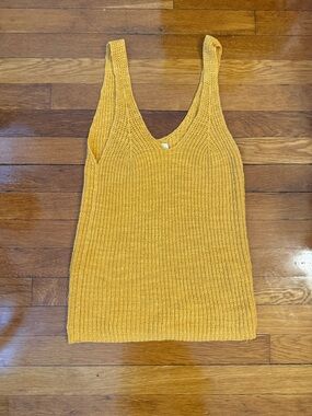 Madewell Mustard Sweater V-Neck Tank